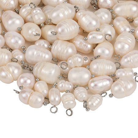 60Pcs 3 Styles Natural Cultured Freshwater Pearl Pendants PALLOY-SW0008-02-1