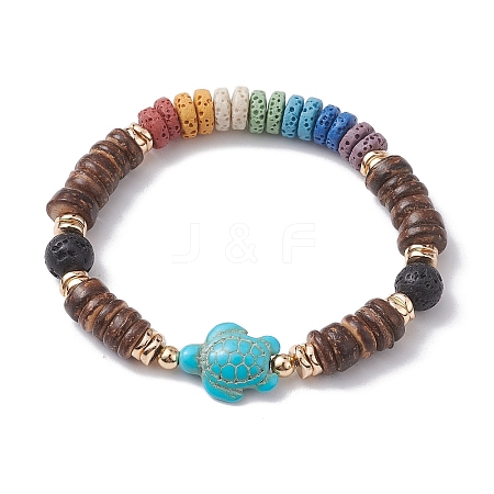 Coconut Beaded Bracelets BJEW-JB10077-02-1