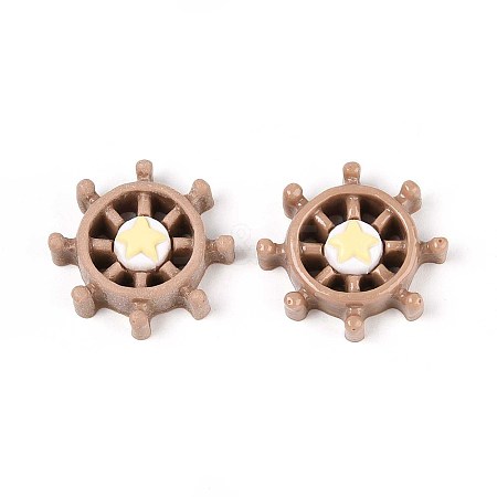 Gear Opaque Resin Cabochons CRES-T025-36-1