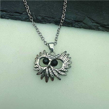 Cute Creative Owl Alloy Pendant Necklace from Europe and America FF8740-3-1