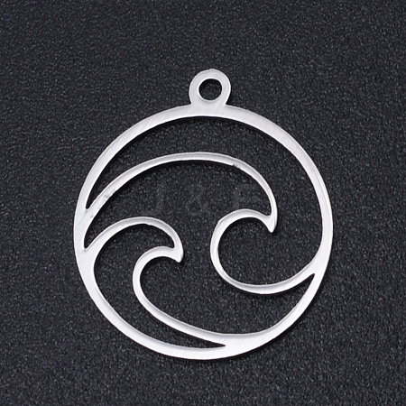 201 Stainless Steel Laser Cut Pendants STAS-S105-T966-1-1