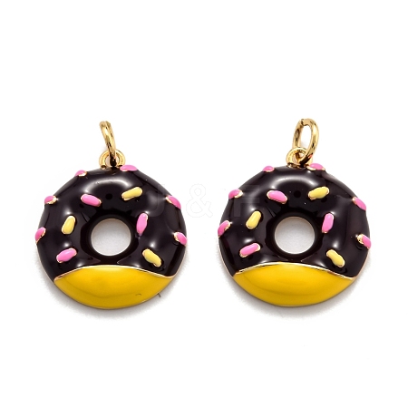 Brass Enamel Pendants KK-O140-06A-G-1