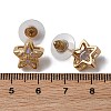 Women's Brass Stud Earrings KK-CBA6599-02G-3