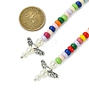 Acrylic Beads & Alloy Bookmark AJEW-JK00357-01-3