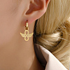 Fashionable Stainless Steel Wing Hoop Earrings OI0836-4