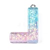 Transparent Epoxy Resin Pendants CRES-S364-002L-2