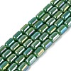 Electroplate Opaque Glass Beads Strands EGLA-Q132-03A-C03-1