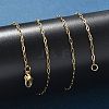 Ion Plating(IP) 304 Stainless Steel Cable Chains Necklaces MAK-L015-37B-3