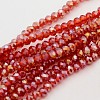 Electroplate Glass Beads Strands X-EGLA-D020-3x2mm-27-1