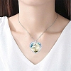 Glass Heart-shaped Necklace PW-WG3CC0F-01-2