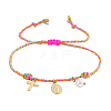 Bohemian Brass & Natural Freshwater Pearl Charm Bracelets ZD8910-5-1
