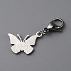 Butterfly Alloy Enamel Pendant Decoration HJEW-WH0042-73D-2