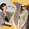 Leopard Print Teardrop Dangle Earrings & Multi-strand Bracelet & Tassel Pendant Necklace AJEW-AN0007-08-5