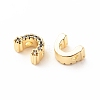 Rack Plating Brass Cubic Zirconia Connector Charms KK-B051-07G-3