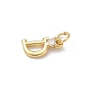 Brass Pave Clear Cubic Zirconia Charms KK-A273-01G-D-2