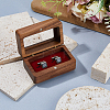 Wooden 2 Cufflink Storage Gift Boxes with Visible Magnetic Lid CON-WH0001-72-4
