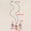 Teardrop Alloy Glass Pendant Necklaces & Dangle Earrings Sets FS-WGA3296-01-4