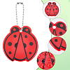 11Pcs PVC Plastic Ladybug Pendant Decorations HJEW-SC0003-22-5