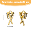 150Pcs 3 Colors Tibetan Style Alloy Pendants TIBE-DC0001-06-2