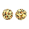 Printed Wood European Beads WOOD-G029-05B-2