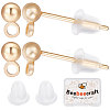 60Pcs Brass Stud Earrings Findings KK-BBC0004-99-1
