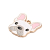 Animal Puppy Alloy Enamel Pendants FIND-V001-03G-03-2