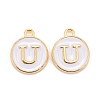Golden Plated Alloy Charms LS-ENAM-S118-01U-1