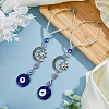 DICOSMETIC 2Pcs Blue Evil Eye Car Hanging Ornament HJEW-DC0001-12-4