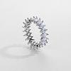 Fashionable Horse Eye Brass Micro Pave Cubic Zirconia Ring for Women VZ3036-1-1