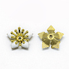 Brass Enamel Bead Caps X-KK-Q698-GJ606-2