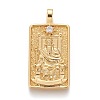 Brass Micro Pave Clear Cubic Zirconia Pendants ZIRC-Z004-01U-1