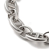 Ion Plating(IP) 304 Stainless Steel Oval Link Chain Bracelets BJEW-D030-11B-P-2