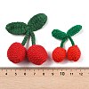 Crochet 14Pcs 3 Style 3D Cherry Ornament Accessories DIY-FG0004-11-3