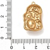 304 Stainless Steel Micro Pave Clear Cubic Zirconia with Pink Enamel & Plastic Pearl Pendants SA-CBA50C9-02G-3
