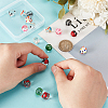 18Pcs 9 Colors Handmade Lampwork Beads LAMP-GA0001-13-3