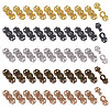 50Pcs 5 Colors Flower Alloy Snap Lock Clasps FIND-GL0002-03-1