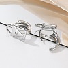 Brass & Glass Hoop Earrings EJEW-Q014-12P-5