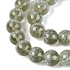 Transparent Half Spray Painted Glass Beads Strands LS-GLAA-Q110-02A-05-3