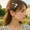 6Pcs 6 Styles Alloy Hair Bobbin Pins PHAR-HY0001-11-5
