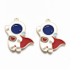 Alloy Enamel Pendants X-ENAM-S126-023-RS-1