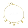 Moon & Star & Sun Brass Pendant Necklaces X1-NJEW-TA00164-4