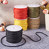 5 Rolls 5 Colors Nylon Braided Cord Ropes NWIR-PJ0001-01-5