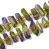Electroplated Natural Quartz Crystal Beads Strands G-F800-D10-1