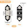 2Pcs Star Pattern Detachable Iron Epaulettes FIND-FH0005-40B-2