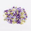 Lavender Garden Mix Pearlized Glass Pearl Beads HY-X006-4mm-08-2