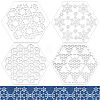 1Set Acrylic Embroidery Template AJEW-BC0007-79B-1