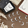 12Pcs Moon Alloy Lapel Pin Backs for Backpack Clothes JEWB-FH0002-79P-4