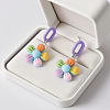Acrylic Stud Dangle Earrings WG8B58E-01-3