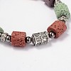 Lava Rock Beaded Bracelets BJEW-D325-11-2
