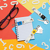 PU Leather & Cotton Name Marker Keychain AJEW-WH0514-036-7